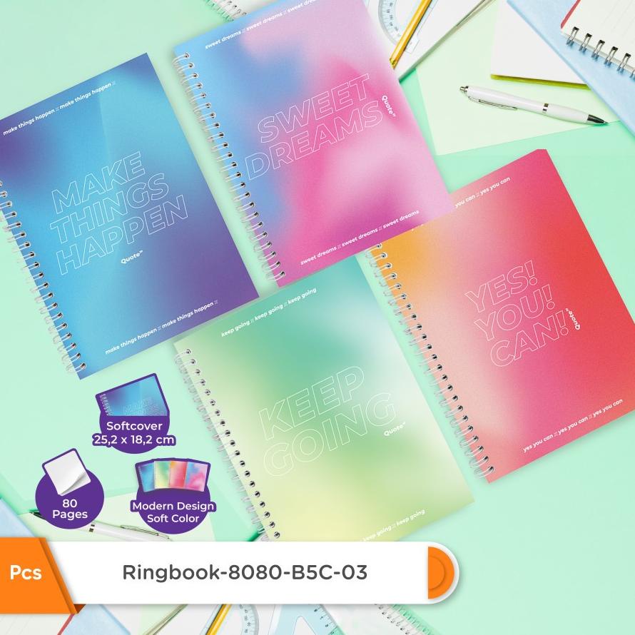 

GREEBEL Buku Catatan Spiral Notebook isi 80 halaman/ RINGBOOK 8080 B5C 03 / Agenda Planner Lucu unik