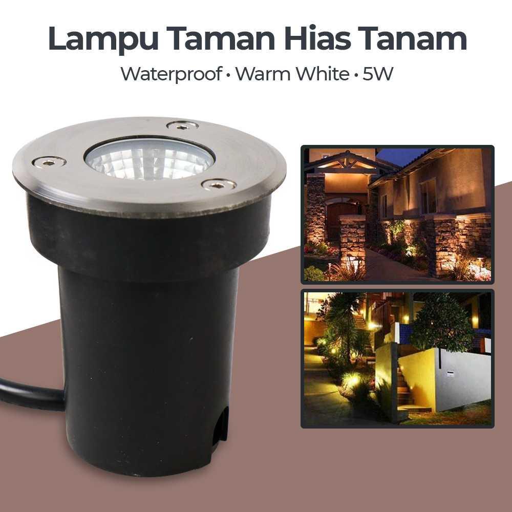 JIERWORLD Lampu Taman Hias Ground Light Warm White 2800-3000K 5W - JLG-1W