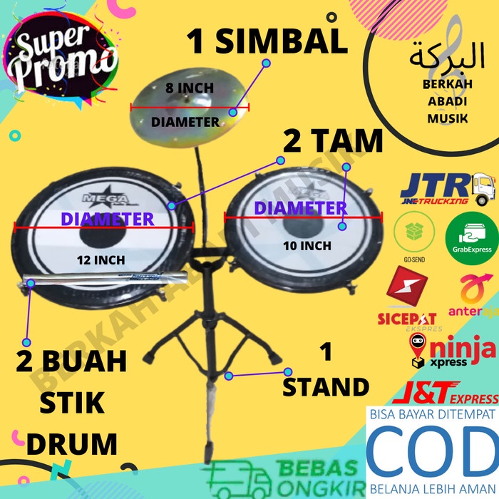 Terlaris Tamtam Drum 3 Drum Tam Tam Dram Tamtam Tam Tam Dram Anak Drum Anak