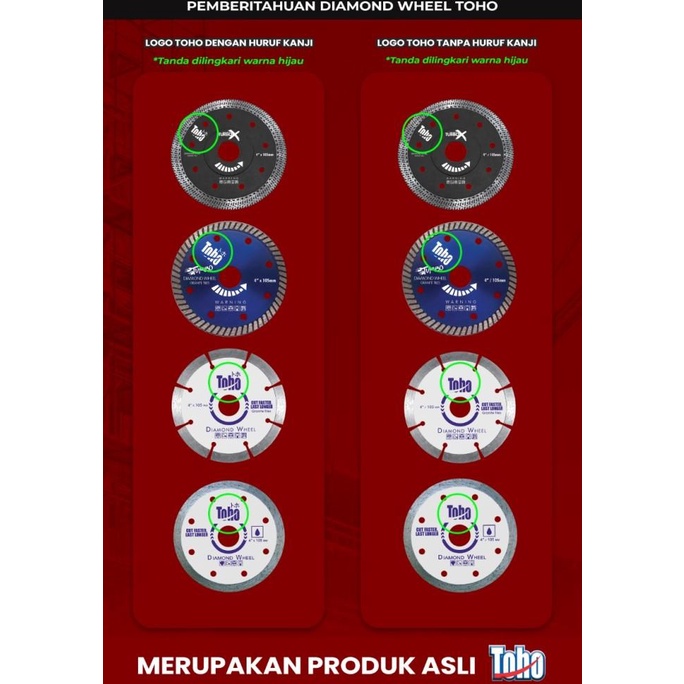 Pisau potong keramik TOHO turbo X