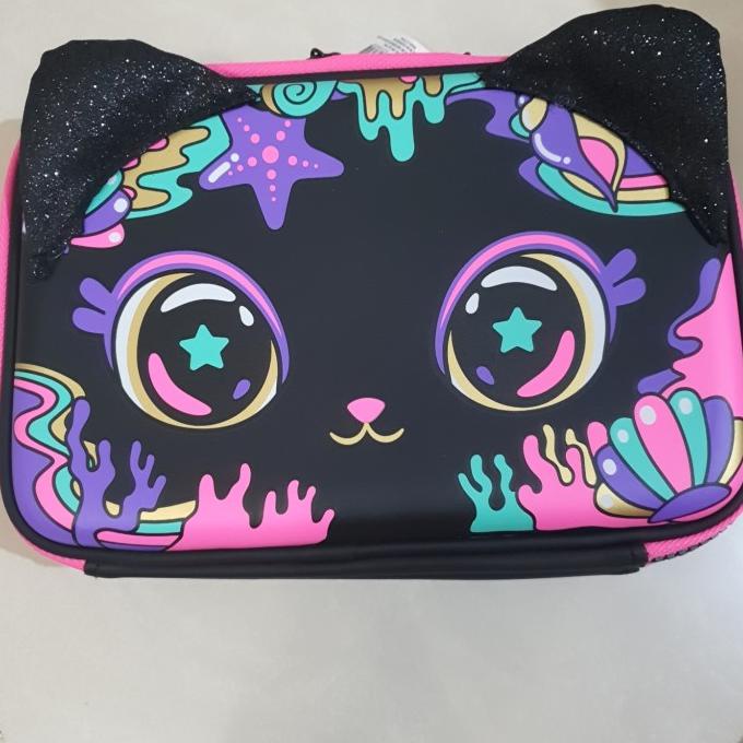 

smiggle pencil case double hardtop original - cat ---NEW---