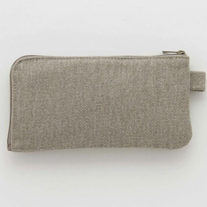 

Muji Canvas Flat Type Case - tempat pensil / kantong serbaguna ---NEW---