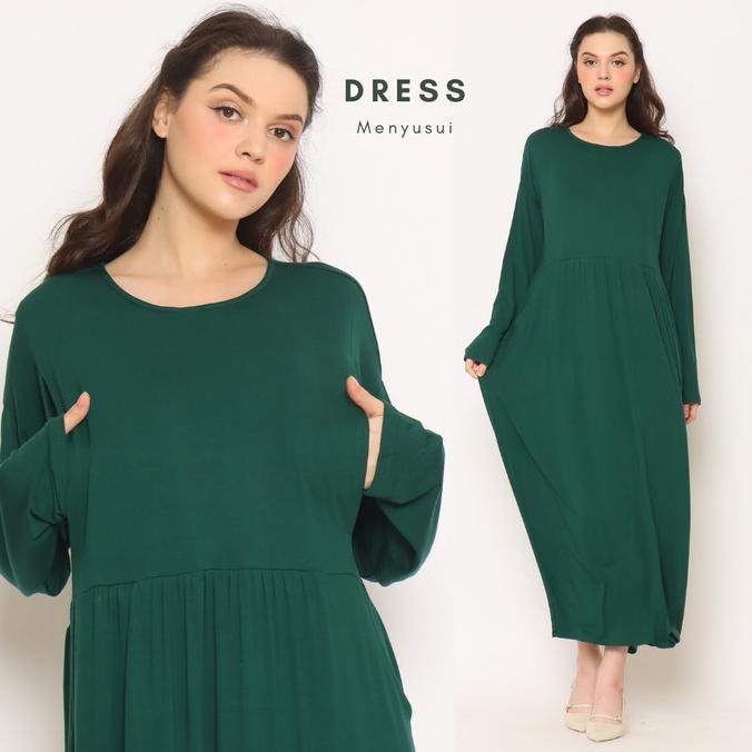 [ Baju Hamil ] Gamis Dress Menyusui Panjang Busui Friendly Bukaan Kanan Kiri Pengiriman Cepat