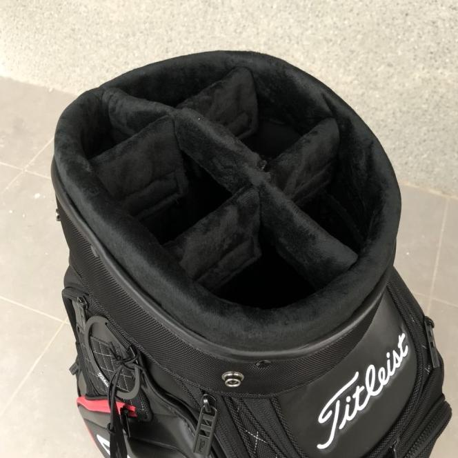 Tas Golf Titleist Tour Bag Jet Black Red Full Kulit