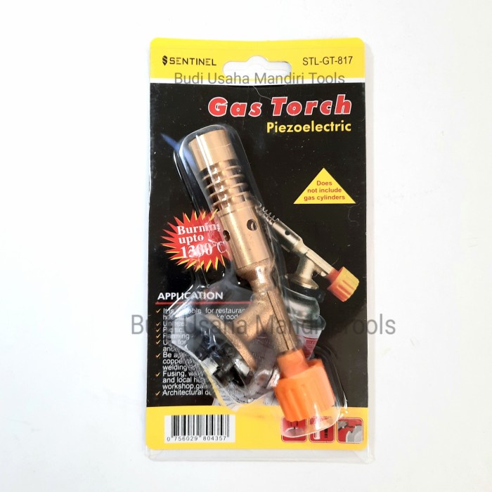 Blow Torch Kuningan Kepala Gas Pemantik Alat Bakar Las SENTINEL GT-817