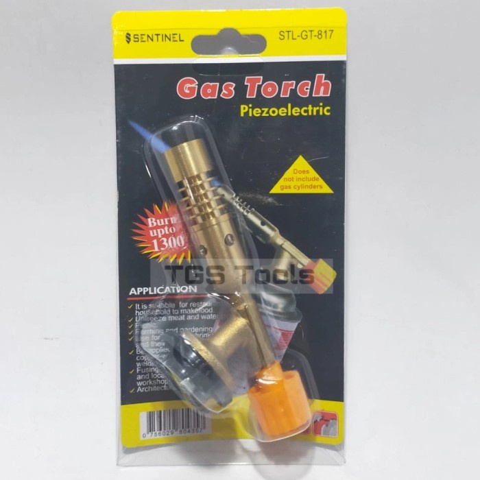 Blow Torch Kuningan Gas Kepala Pemantik Alat Bakar Las SENTINEL GT-817