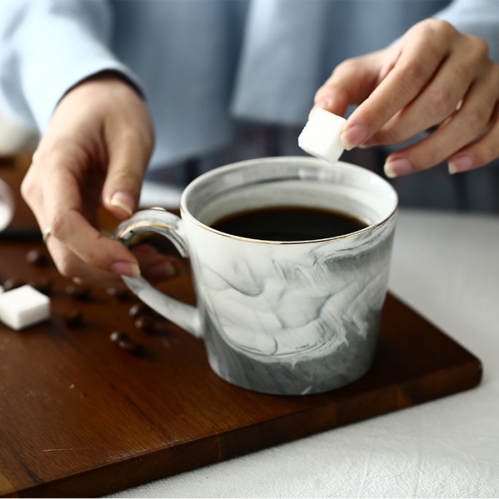 RIKU Nordic Ceramic Marble Mug Cup Gelas Keramik Marble