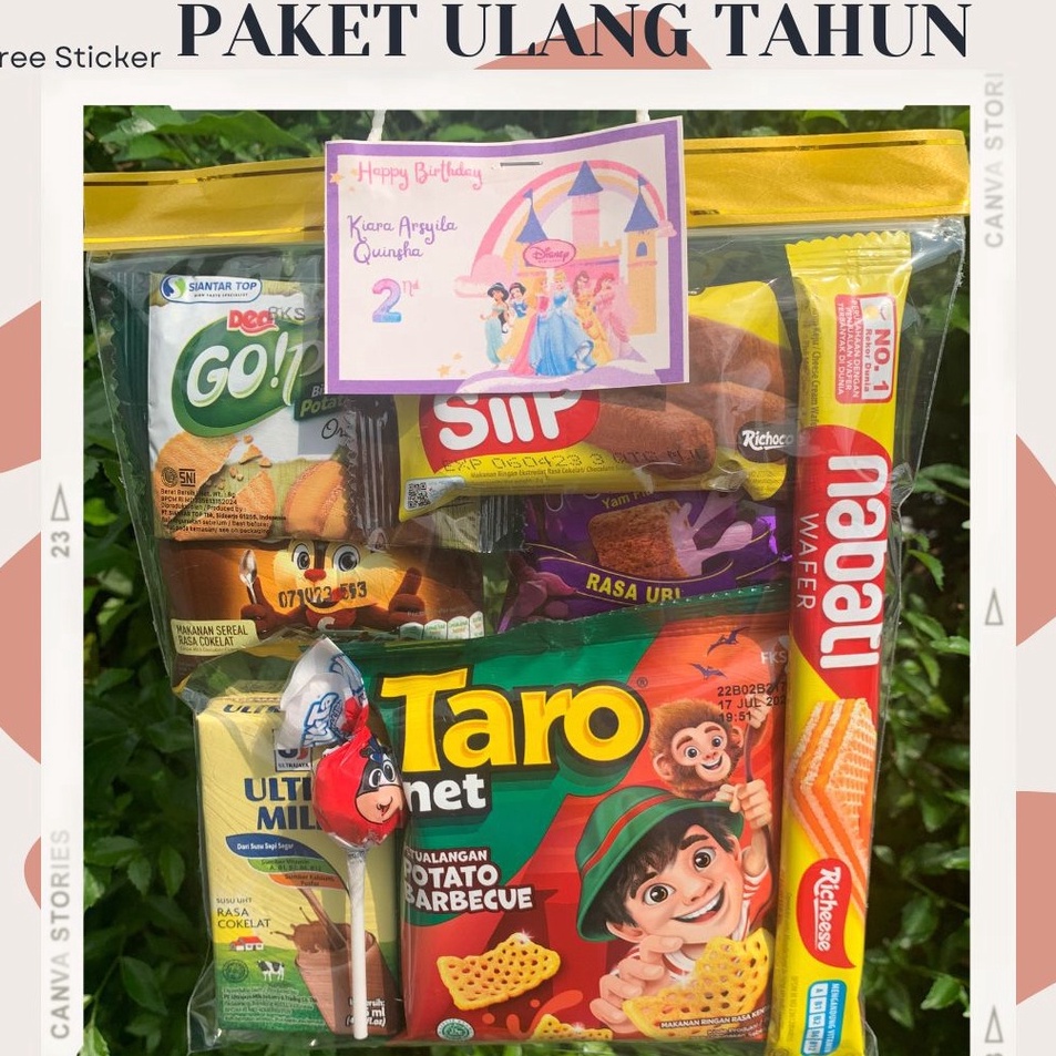 

Terlaris Paket Ulang Tahun/Bingkisan Ulang Tahun Anak/Snack Ultah anak/Hampers Ultah Anak