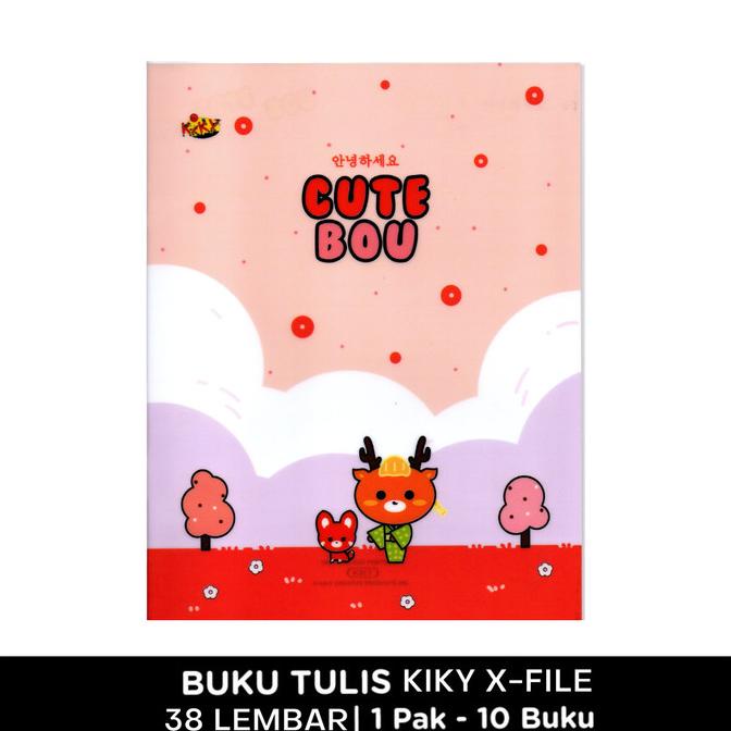 

Buku Tulis KIKY X-FILE Cover Plastik 38 Lembar Per Pack Isi 10 Pcs