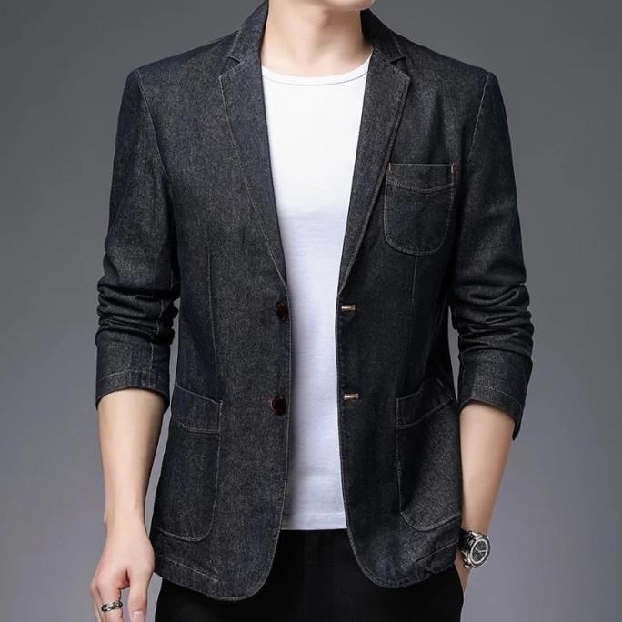 Ready [Blazer Sean Ot] Blazer Pria Jeans Pengiriman Cepat