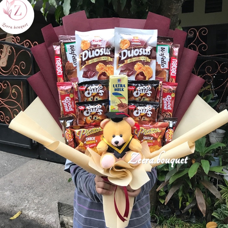

(Terbaik) (B26) Bucket wisuda/buket graduation/bouquet [INCLUDE: Greeting card+packing]
