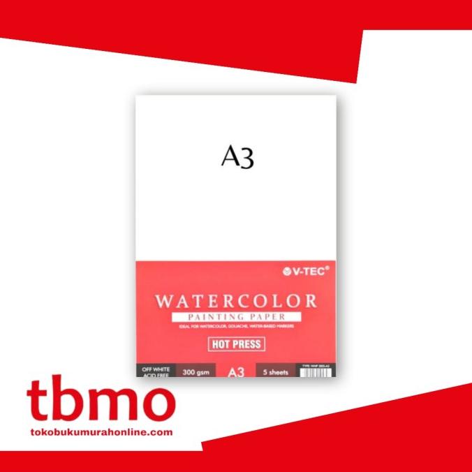 

TBMO WATER COLOUR PAINTING PAPER WHP 3005 5SHEETS/300GR UK.A3 VTEC