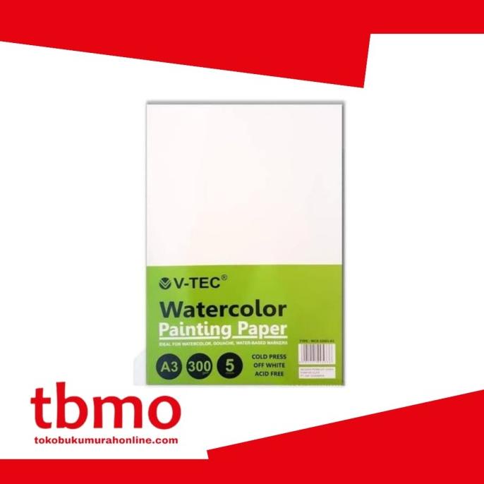 

TBMO WATER COLOUR PAINTING PAPER WCB 53003 5SHEETS/300GR UK.A3 V-TEC