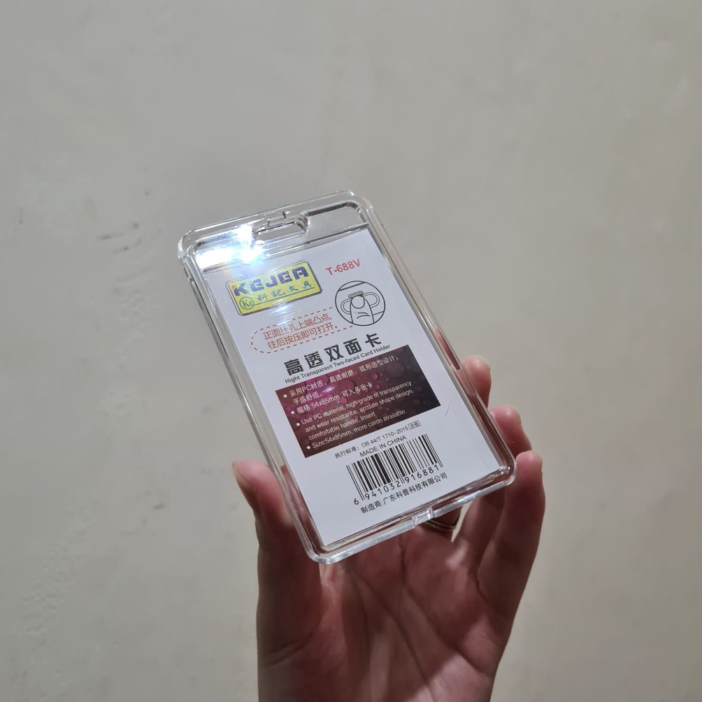 

Modern.. Tempat Kartu KEJEA ID Card IDcard bahan Akrilik Acrylic Kantor Nametag Name tag mika 47