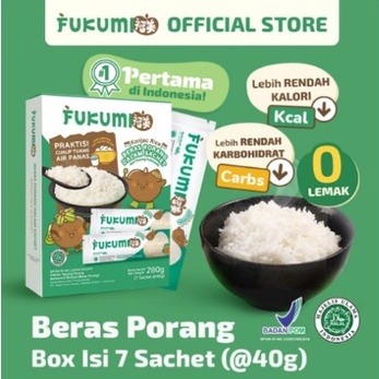 

Produk Terkini.. FUKUMI Beras Porang Box Sachet - Shirataki/Konjac Rice beras diet / beras rendah kalori 7 sachet 53