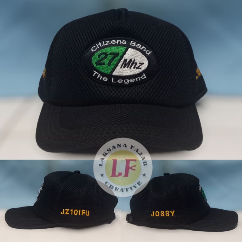 topi CB 27Mhz gratis nama bordir