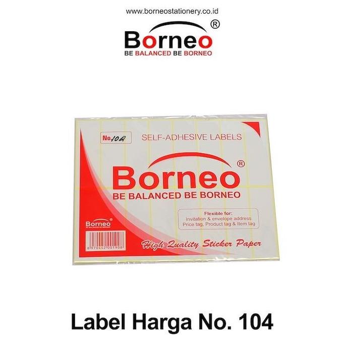 

STICKER / LABEL / LABEL HARGA BORNEO 104