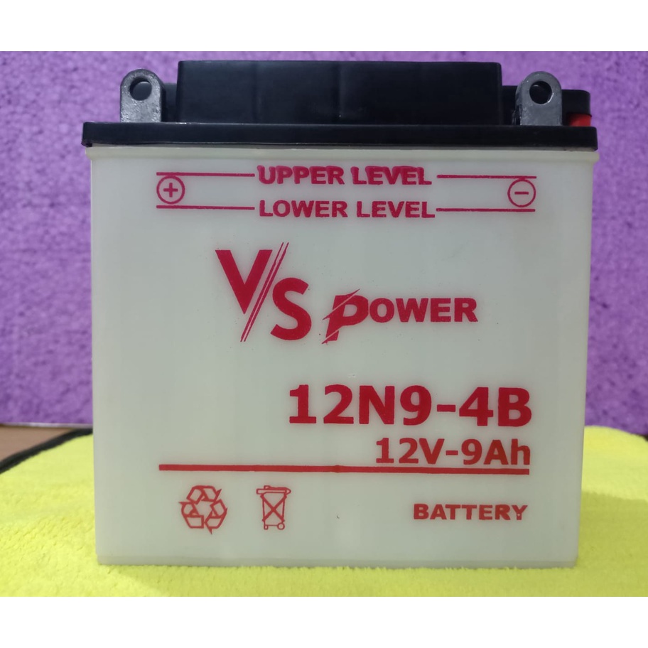 Star Seller..!! Aki VS POWER Aki Motor 12N9-4B 12V-9 Ah (BASAH)
