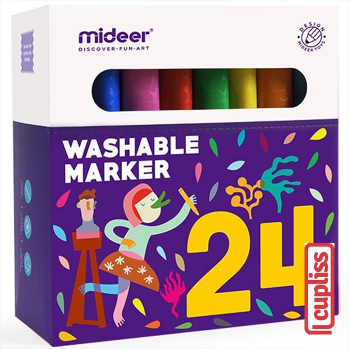 

Best Seller Mideer Washable Marker 24 Mainan Edukasi Anak