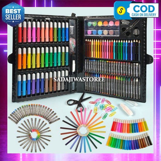 Krayon Set Colouring Set Tidak Beracun Alat Melukis Non Toxic Oil Pastel Warna Cerah Alat Tulis Anak