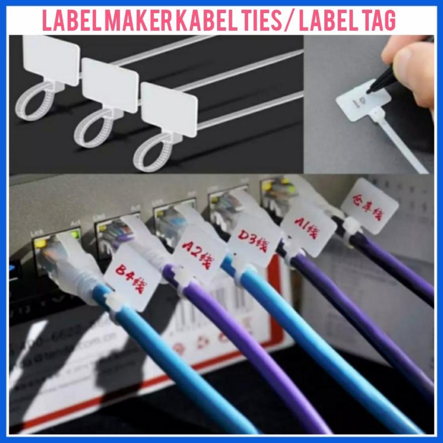 

Update Kabel Tis Tie Ties Cable Label Maker Marker Name Tag Label Pengikat Polos Dan Warna