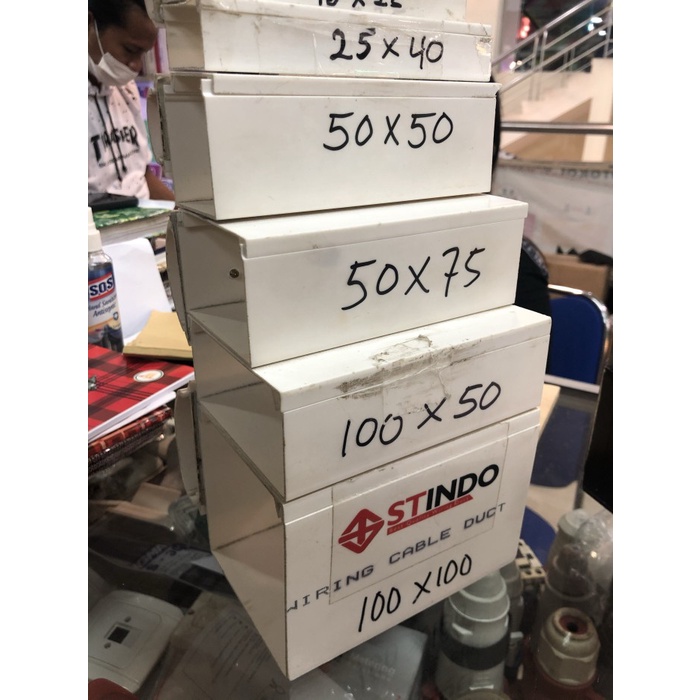 Terlaris Kabel Duct Pvc 50X75 Kabel Duct Wiring Duct 2.9M Stindo