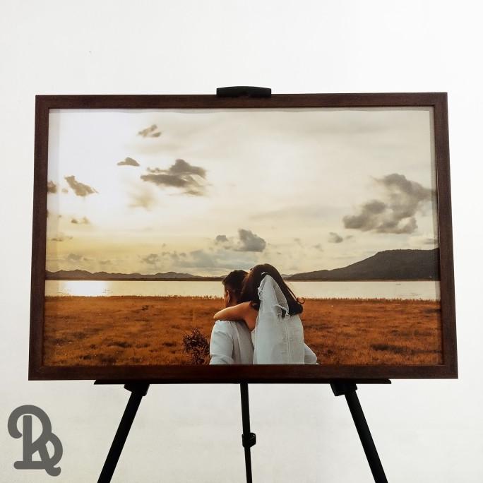 PAKET cetak foto laminasi + bingkai frame foto blok 16R+ (40x60)