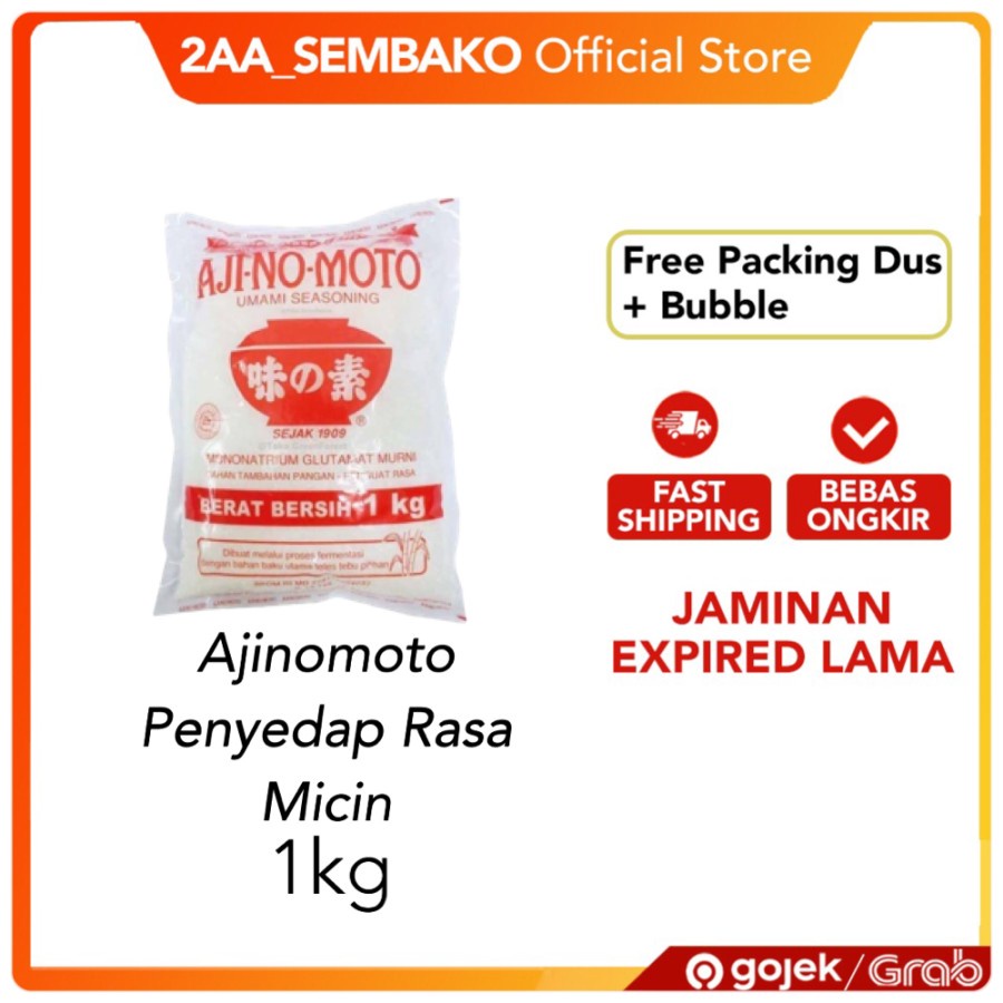 

Ajinomoto Micin / Penyedap Rasa Ajinomoto / Vetsin Ajinomoto 1Kg