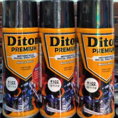 Stok Terbatas.. Cat motor diton premium 9102 white putih / DITON PREMIUM 400CC 9102 PUTIH WHITE