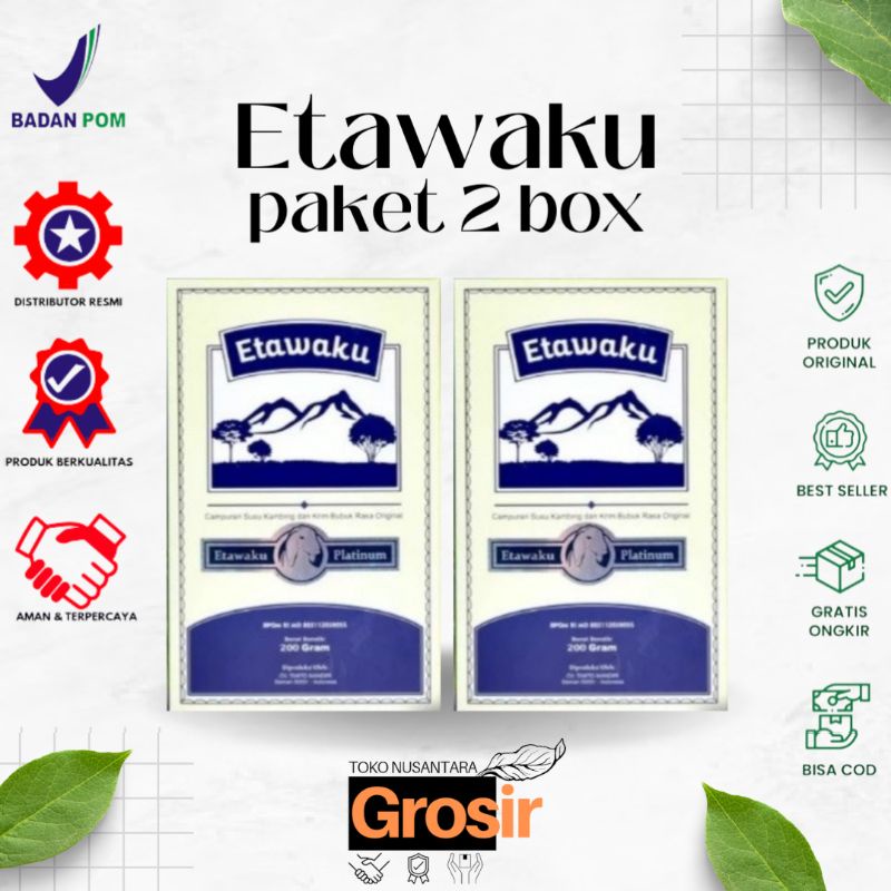 

Paket 2 Box Susu Etawaku Platinum Susu Kambing Etawa Atasi Masalah Pada Pernafasan Terbaik