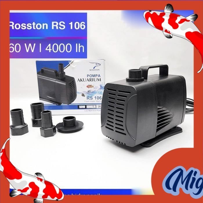 Pompa Aquarium ROSSTON RS 106 RS106 pompa air celup kolam ikan