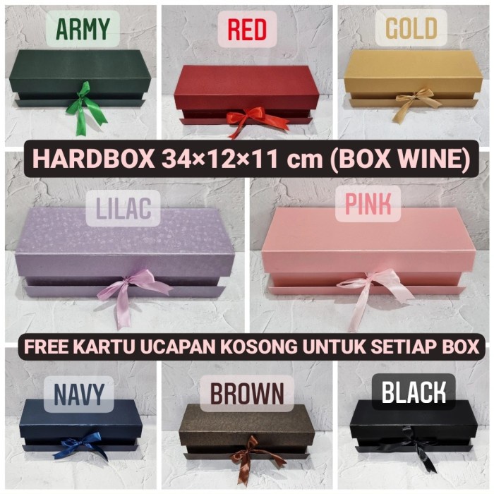 

Terlaris Hardbox 34X12X11 / Box Wine / Kotak Kado / Box Hampers / Gift Box