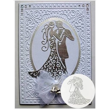 

Terlaris Cutting Dies - Bride Groom Wedding Pattern (9X6,6Cm)