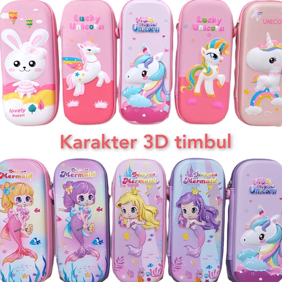 

>XG34448< Kotak Pensil Unicorn Import 3D Timbul Karakter Tempat Pensil Unicorn Anak Paud TK SD ala Smi**e Kualitas Import kado anak perempuan