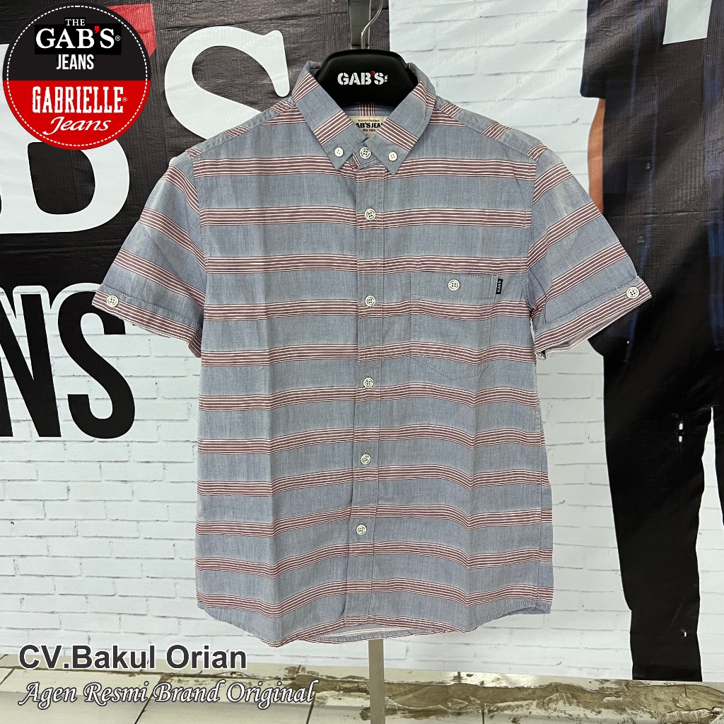 Kemeja Pria Gab's Gabrielle GBL Original Size S Slimfit - KA02586GS-S