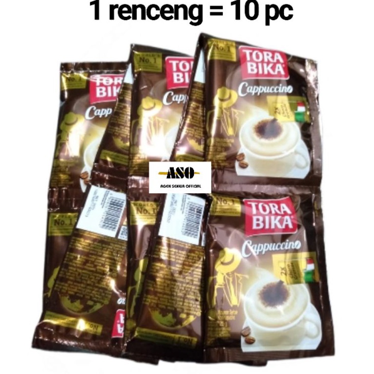 

Realpct Kopi Torabika CAPPUCINO + granule 25gr RENCENG ( ISI 10)