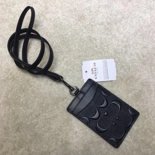 

Lanyard C0Ach Id Lanyard In Signature Embossed Black Original C0Ach