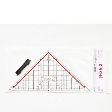 

Ziegel Triangle Ruler Ggaris Garisan Segitiga Dengan Pegangan