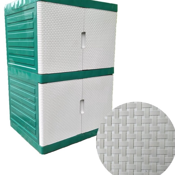 Lemari Plastik Lemari Pakaian VENUS ROTAN Susun 2