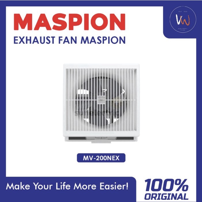 Best Seller Exhaust Fan Dinding Maspion Mv-200Nex Blower Ruangan Elektronik By Vw