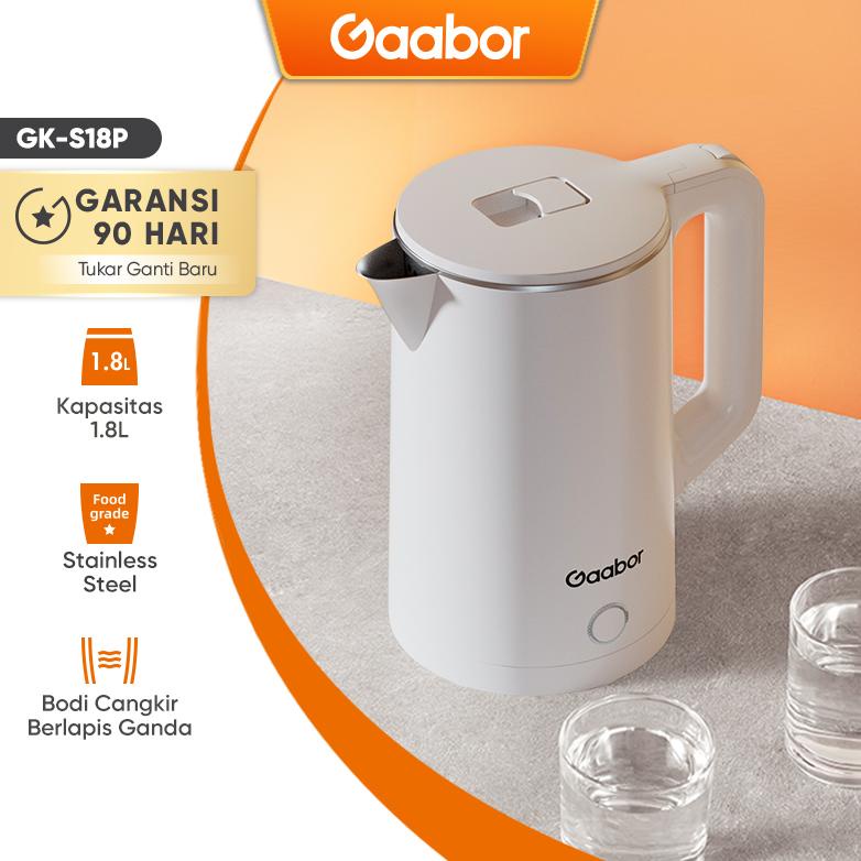 Terlaris Gaabor Electric Kettle Teko Listrik Pemanas Air 1.8L Untuk Satu Keluarga 2 Tingkat Insulasi