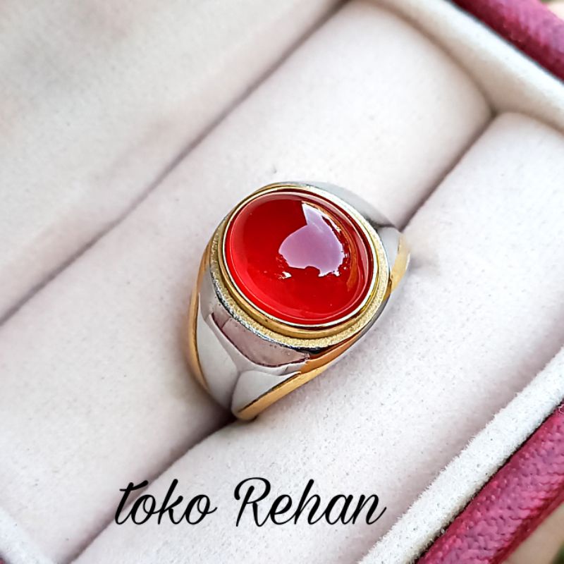 RB Cincin Batu Alam Red Baron Titanium Super Keren