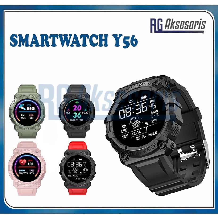 Kepuasan Belanja RGAKSESORIS SMARTWATCH Y56 / Jam Tangan FD68 Pria Wanita Digital Smartwatch Astrona