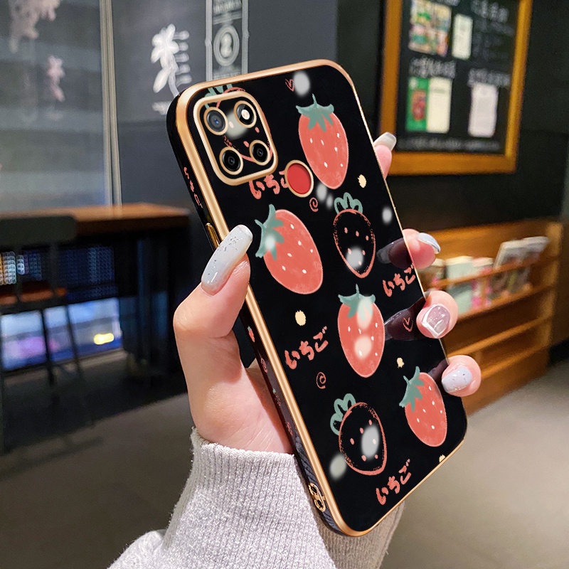 Case Ponsel untuk Realme C12 C11 2020 C15 C25 C25s Narzo 20 30A 50A Case ponsel lapisan HP pola stro