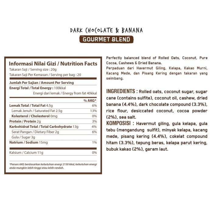 

Granola Creations - Chocolate & Banana 1000G