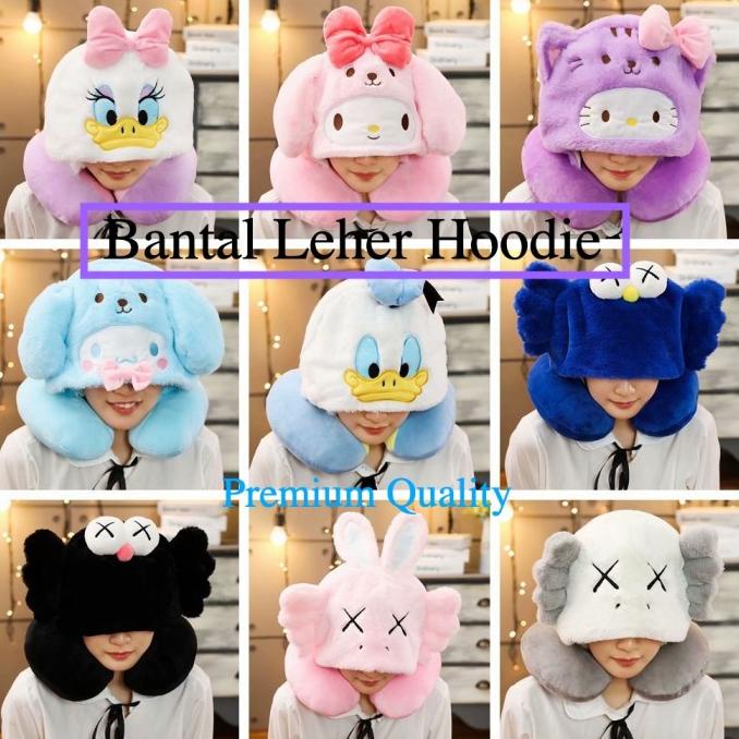BANTAL LEHER HOODIE KARAKTER DISNEY MELODY Lucu U-Shaped Travel