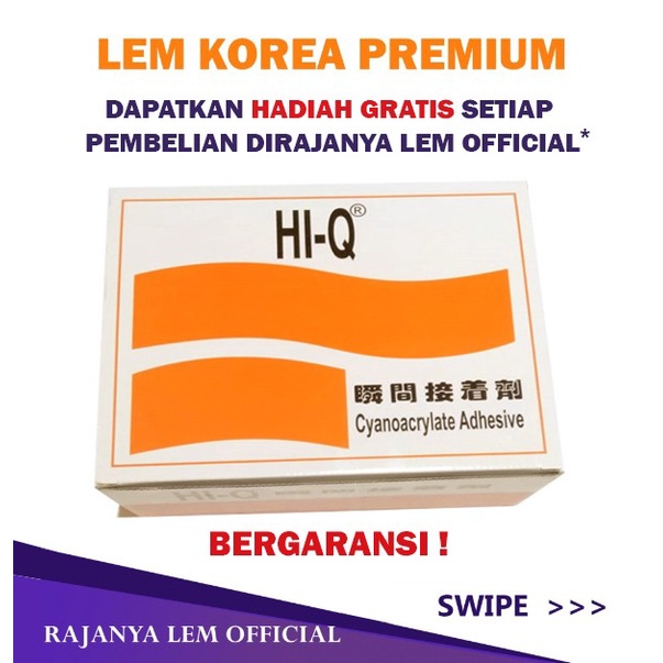 

Aurealiamall Lem Korea Hi Q / Lem Hi-Q / Lem Serbaguna / Lem Besi Isi 50 Pcs