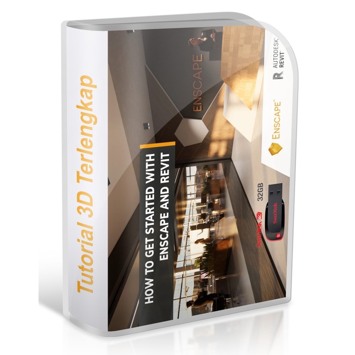 MUST HAVE FLASHDISK 32GB VIDEO TUTORIAL ENSCAPE 3 FOR REVIT 2023 SERIES TERMURAH