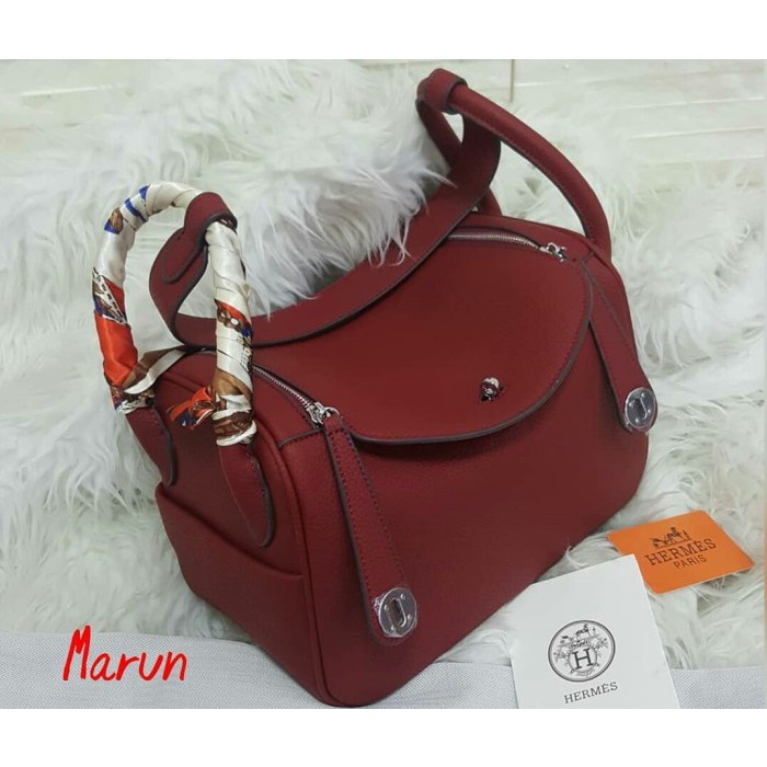 Tas Lindy Togo Premium Warna Merah - Tas Selempang Wanita Import