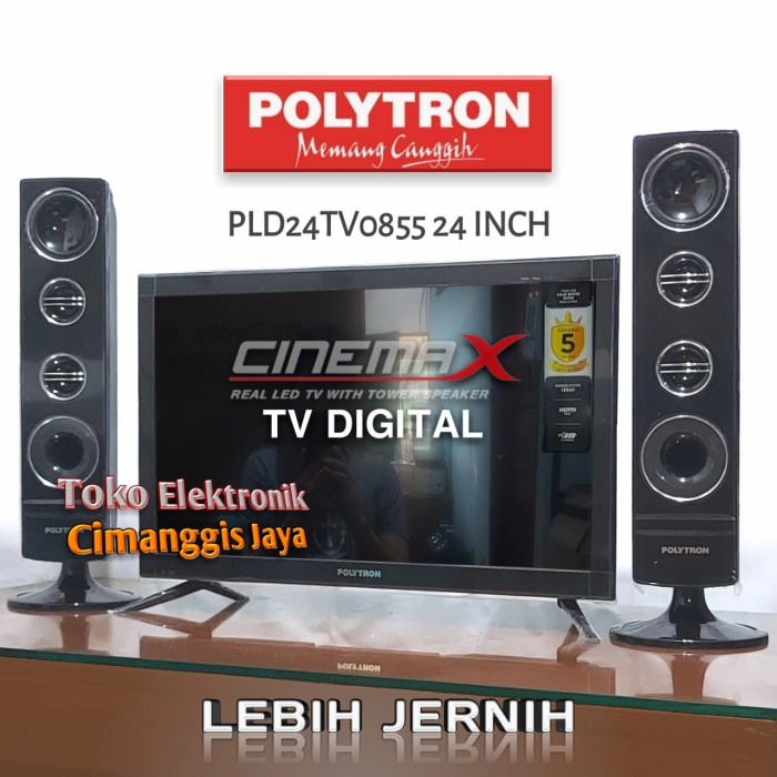 NEW SERIES TV LED POLYTRON 24 INCH CINEMAX ORIGINAL TERBARU